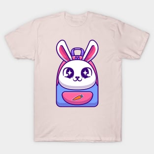 Cute Rabbit Bag Cartoon T-Shirt